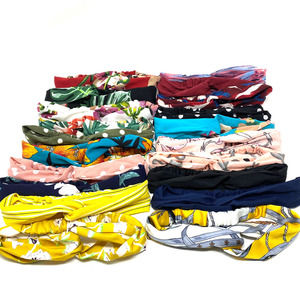 Fashion Headbands Twisted No Slip Chiffon like Fabric 20 Pack